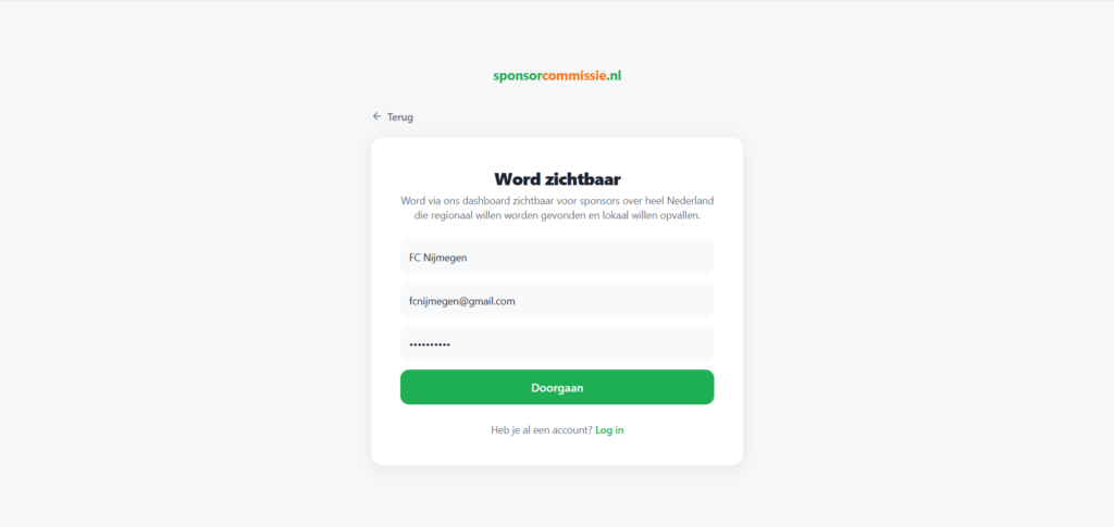 account_aanmaken_Sponsorcommissie.nl